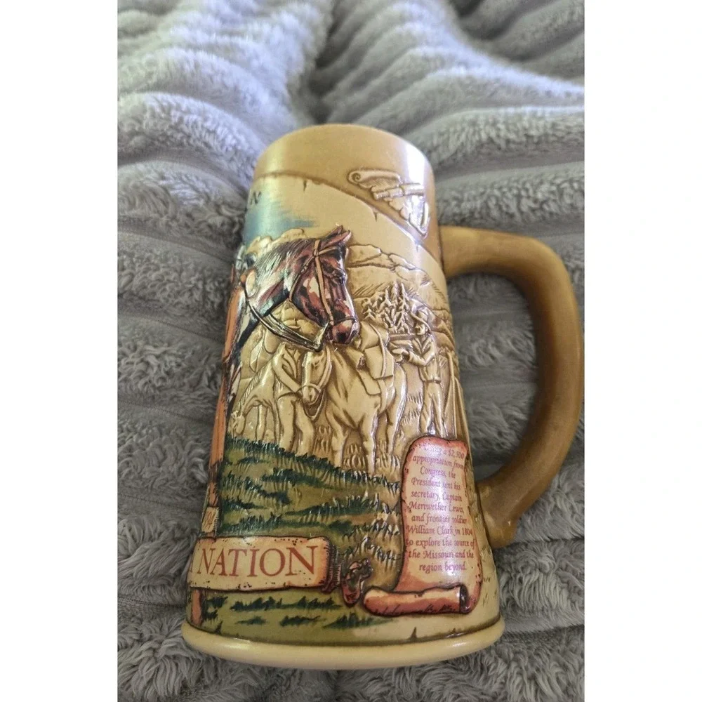 Miller Birth of  Nation LEWIS & CLARK EXPEDITION 1804 Beer Stein #4 In Series